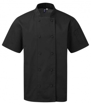 Premier PR902 Coolchecker® Short Sleeve Chef's Jacket